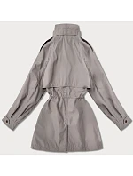 Dámska tenká bunda Goodlookin s vetrovým golierom Dark Beige (P3-6302-62)