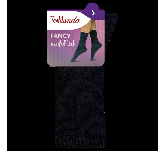 Dámské ponožky z modalu model 21232667 RIB MODAL SOCKS  černá - Bellinda