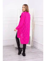 Svetr s geometrickým vzorem růžový neon Svetr s geometrickým vzorem růžový neon