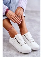 Dámske kožené tenisky Big Star - biele