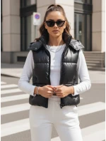 Dámska prešívaná vesta OSHE čierna FashionStreet TY3706