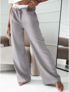 Dámské kalhoty s širokými nohavicemi šedé Dstreet model 21977035 - FashionStreet
