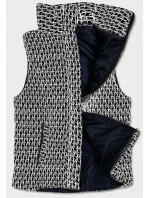 Čierna dámska vesta s nápismi (676ART)