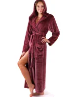 Dámsky župan Siena s kapucňou 3156 mauve wine - Vestis