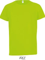 SOL'S Sporty Kids Detské športové tričko s raglánovými rukávmi 25.1166 neonovo zelené