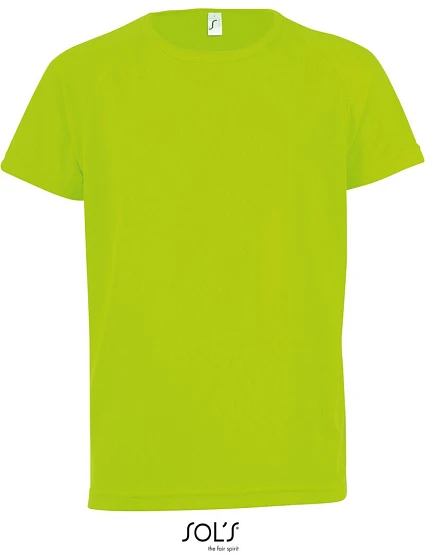 SOL'S Sporty Kids Detské športové tričko s raglánovými rukávmi 25.1166 neonovo zelené SOL'S Sporty Kids Detské športové tričko s raglánovými rukávmi 25.1166 neonovo zelené