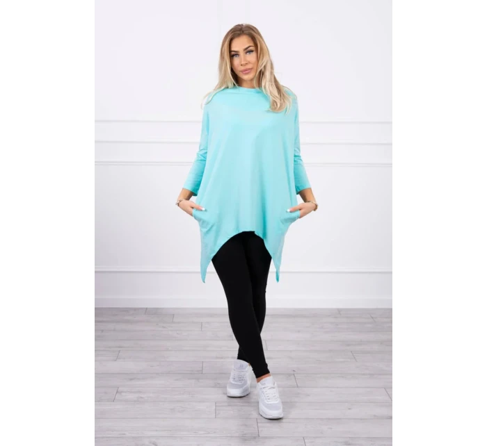 Mikina s potlačou bicykla mätová