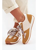 Dámské Tenisky s Ozdobným Šněrováním Žluté Henira