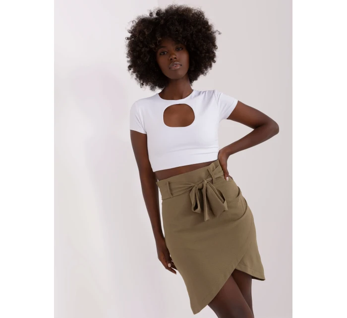 Spódnica LK SD model 18729918 khaki - FPrice Spódnica LK SD model 18729918 khaki - FPrice