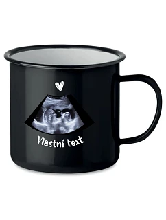 Personalizovaný retro plechový pohár s ultrazvukom
