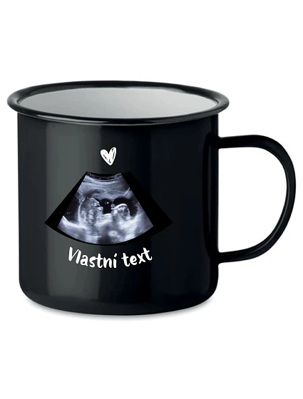 Personalizovaný retro plechový pohár s ultrazvukom