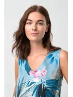 Dámske modré šaty Bahia 18527 s kvetmi - Vamp Dámske modré šaty Bahia 18527 s kvetmi - Vamp