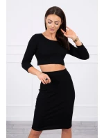 Súprava blúzky so sukňou čierna Súprava blúzky so sukňou čierna