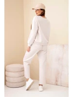 Dámsky viskózový komplet v "maslovej" farbe s tienidlami béžovej farby