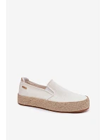 Dámské espadrilky na platformě Big Star TT274090 Ecru