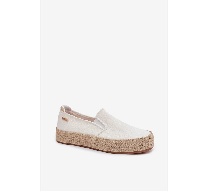 Dámské espadrilky na platformě Big Star TT274090 Ecru