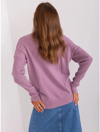 Sweter AT SW model 18895537 jasny fioletowy - FPrice Sweter AT SW model 18895537 jasny fioletowy - FPrice