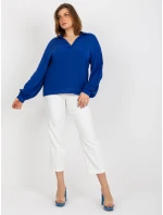 Dámska košeľa LK KS 509032.88P tmavo modrá - FPrice