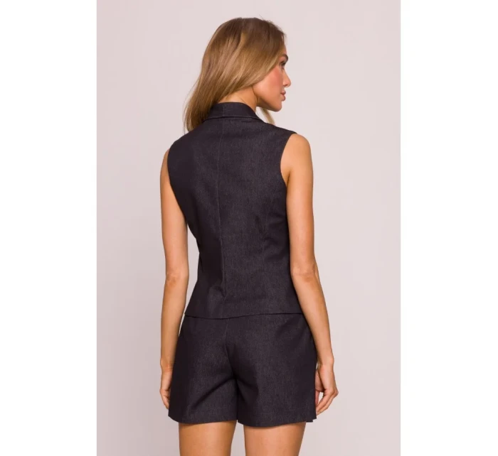 model 21136107 Džínová vesta grafitová - Moe