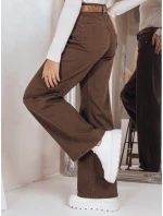Dámske široké hnedé džínsy FashionStreet UY2845