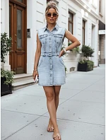 Priliehavé džínsové šaty modré FashionStreet EY2685 Priliehavé džínsové šaty modré FashionStreet EY2685