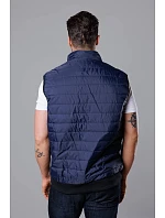 Tmavě modrá pánská prošívaná vesta model 18347895 - J.STYLE Tmavě modrá pánská prošívaná vesta model 18347895 - J.STYLE