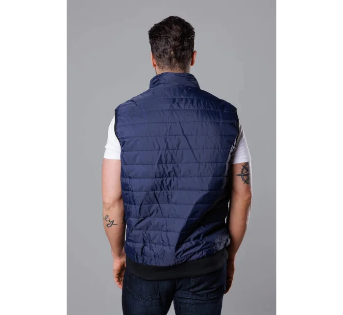 Tmavomodrá pánska prešívaná vesta (8MY77-2)