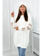 Izolovaná mikina s nápisom California ecru