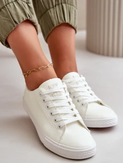 Dámské kožené šněrovací klasické tenisky bílé model 21590967 - EVENTO