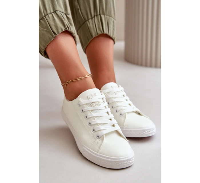 Damskie Skórzane Wiązane Klasyczne Trampki Białe Misima Damskie Skórzane Wiązane Klasyczne Trampki Białe Misima