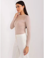 Bluzka RV BZ model 19768918 ciemny bezowy - FPrice Bluzka RV BZ model 19768918 ciemny bezowy - FPrice