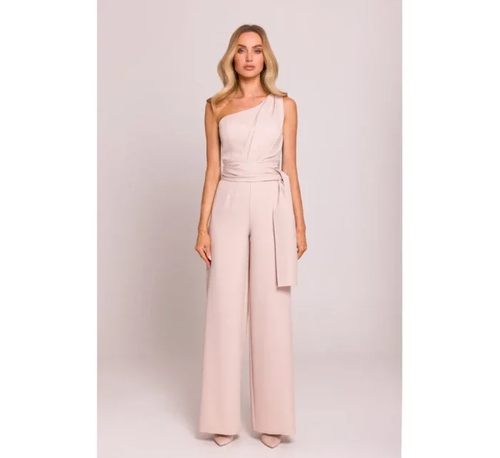 Kombinéza na jedno rameno se  světle béžová model 20970527 - Moe