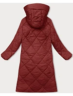 Červená dlouhá zimní bunda s kapucí model 21246736 - J.STYLE Červená dlouhá zimní bunda s kapucí model 21246736 - J.STYLE