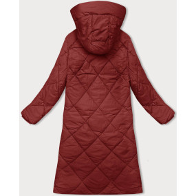 Červená dlhá zimná bunda s kapucňou J.Style (5M3173-270)