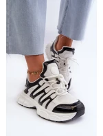 Dámské tenisky na masivní podrážce bílé model 21659047 - Boto Dámské tenisky na masivní podrážce bílé model 21659047 - Boto