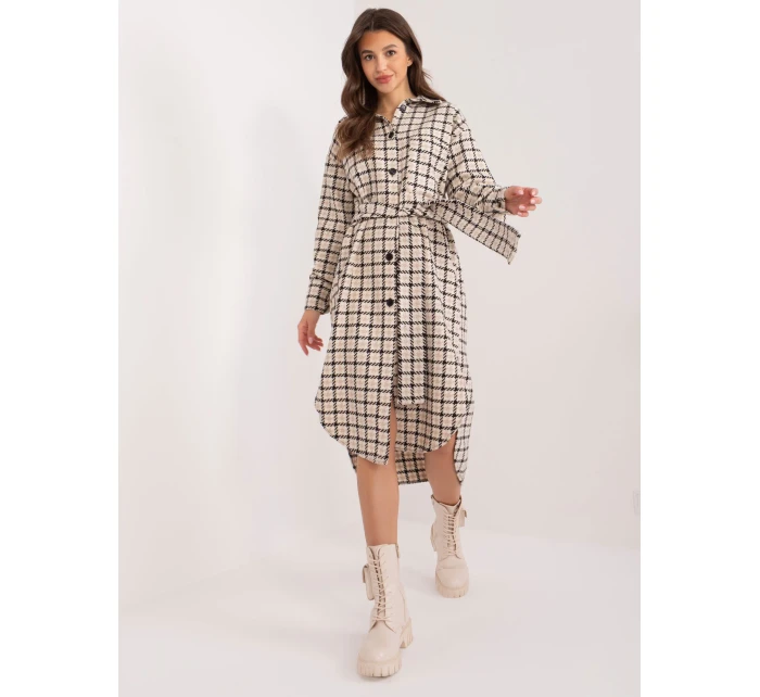 LK SK 509521 šaty.48 čierna a béžová