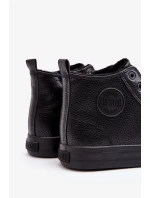 Pánske zateplené tenisky so zipsom Black Big Star