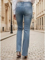 Dámské džínové kalhoty s květinou modré Dstreet model 21988231 - FashionStreet Dámské džínové kalhoty s květinou modré Dstreet model 21988231 - FashionStreet