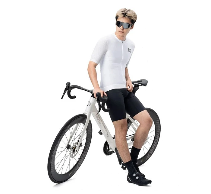 Cyklistický dres model 22114079 krátký rukáv velikost XS bílý - Rockbros