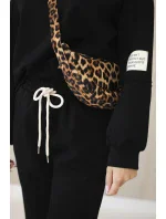 Viskózový komplet teplákové + kalhoty černý Viskózový komplet teplákové + kalhoty černý