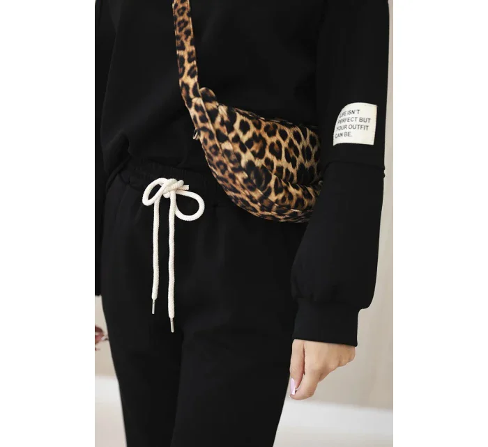 Viskózový komplet teplákové + kalhoty černý Viskózový komplet teplákové + kalhoty černý