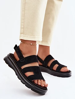 Dámské sandály semišové Big Star model 22064154 Černé - Big Star Shoes