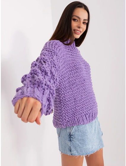 Sweter AT SW model 18909255 fioletowy - FPrice