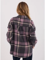 Košeľa D71720Z11085B sivá ružová Košeľa D71720Z11085B sivá ružová