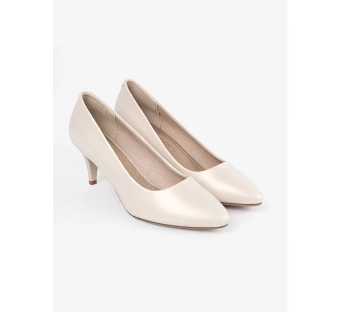 Zajímavé lodičky Jasnobeżowy dámské na jehlovém podpatku Zajímavé lodičky Jasnobeżowy dámské na jehlovém podpatku