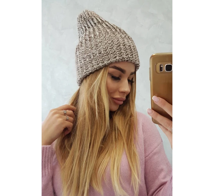 Dámska čiapka Delia K260 tmavo béžová Dámska čiapka Delia K260 tmavo béžová