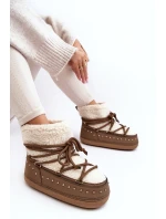 Dámské zateplené sněhule hnědé model 21637505 - Boto Dámské zateplené sněhule hnědé model 21637505 - Boto