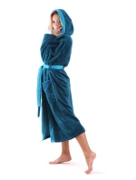 Dámsky župan Tampa duo s kapucňou 3959 petrol - Vestis