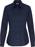 Blouse Regular LSL Popelínová halenka s dlouhým rukávem model 22501310 navy - Seidensticker Blouse Regular LSL Popelínová halenka s dlouhým rukávem model 22501310 navy - Seidensticker