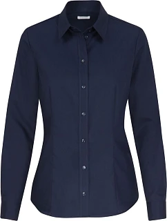 Seidensticker Blouse Regular LSL Popelínová blúzka s dlhým rukávom 78.0604 námornícka modrá